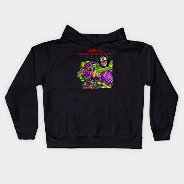 Devastate the World Kids Hoodie by boltfromtheblue